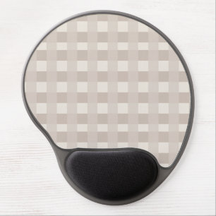 Minimal Beige Checkerboard Design Gel Mouse Pad