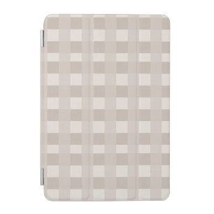Minimal Beige Checkerboard Design iPad Mini Cover