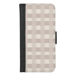 Minimal Beige Checkerboard Design iPhone 8/7 Wallet Case