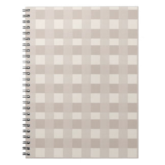 Minimal Beige Checkerboard Design Notebook