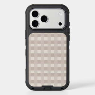 Minimal Beige Checkerboard Design iPhone 17 Pro Max Case