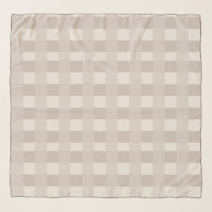 Minimal Beige Checkerboard Design Scarf