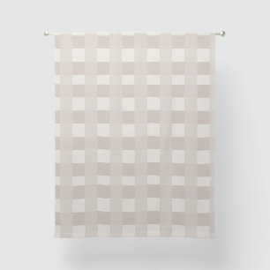 Minimal Beige Checkerboard Design Sheer Curtains
