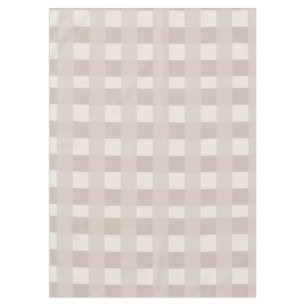 Minimal Beige Checkerboard Design Tablecloth