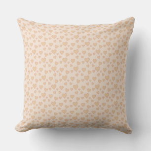 Minimal Beige Heart Throw Pillow – Romantic Aesthe