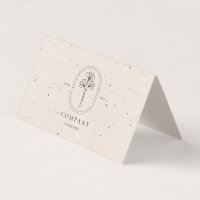 Minimal Beige Textured Florist Message Card