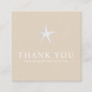 Minimal Beige Thank You Insert – Coastal Style