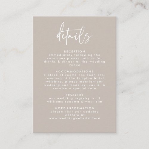 Minimal Beige White Handwritten Script Wedding 