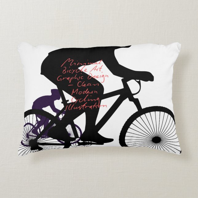 Minimal Bicycle Art – Accent Pillow (Front)