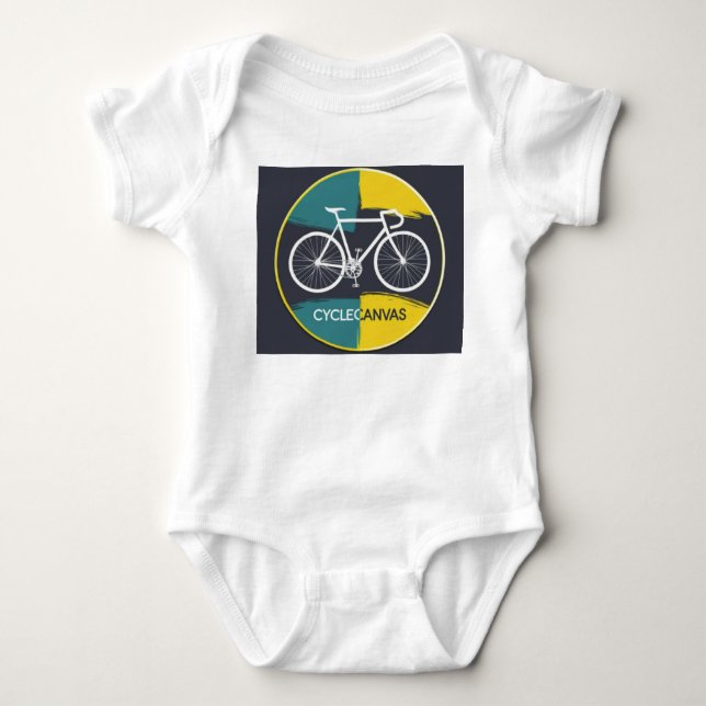 Minimal Bicycle Illustration –  Baby Bodysuit (Front)