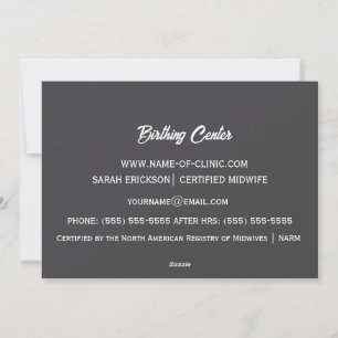 Minimal Birth Doula Newborn Care Design Holiday Card