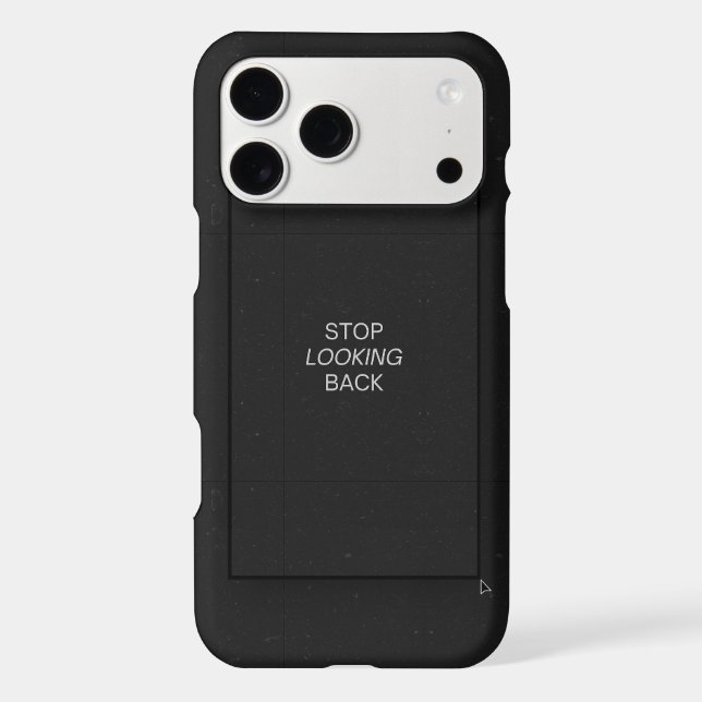 Minimal Black Aesthetic Quote Phone Case (Back)