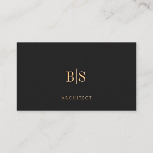 Minimal Black And Gold Personal Business Card