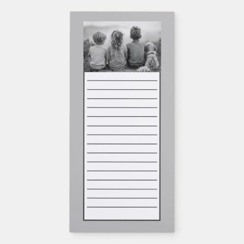 Minimal Black and White Children Magnetic Notepad