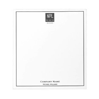 Minimal, Black and White Corporate Notepad