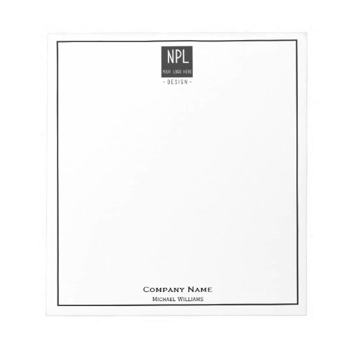 Minimal Black and White Corporate Notepad