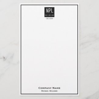 Minimal, Black and White Corporate Stationery