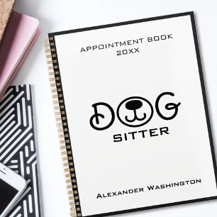 Minimal Black and White Dog Service Appointment Planner