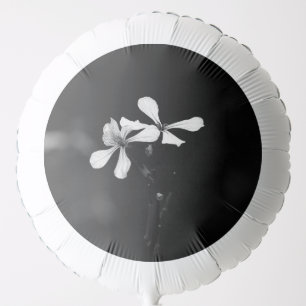 minimal black and white floral balloon