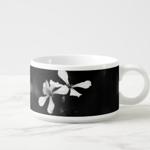 minimal black and white floral bowl