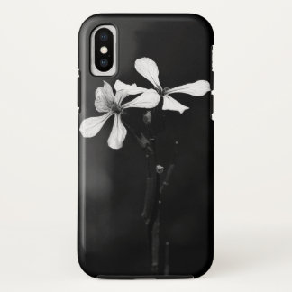 minimal black and white floral iPhone x case
