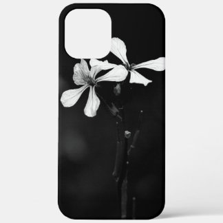 minimal black and white floral iPhone 12 pro max case