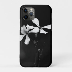 minimal black and white floral iPhone 11 pro case