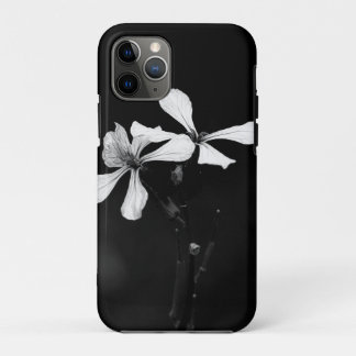 minimal black and white floral iPhone 11 pro case