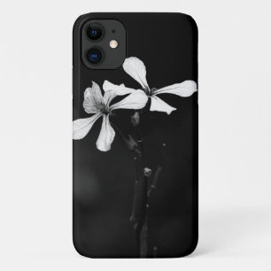 minimal black and white floral iPhone 11 case