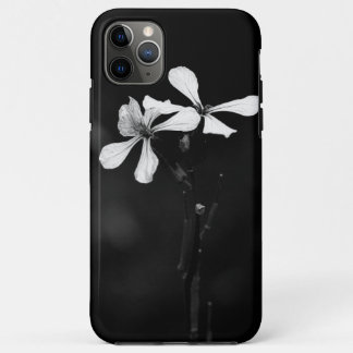 minimal black and white floral iPhone 11 pro max case