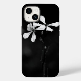 minimal black and white floral Case-Mate iPhone 14 case