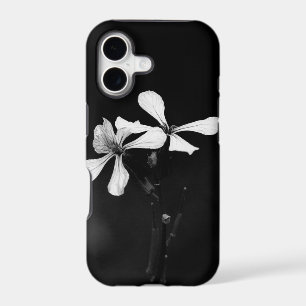 minimal black and white floral iPhone 17 case