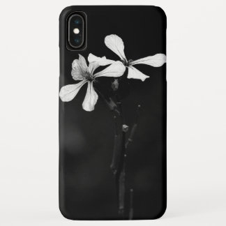 minimal black and white floral iPhone XS max case