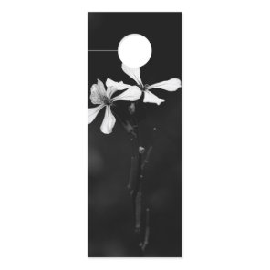 minimal black and white floral door hanger