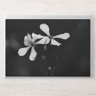 minimal black and white floral HP laptop skin