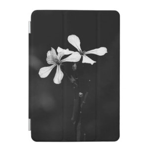 minimal black and white floral iPad mini cover