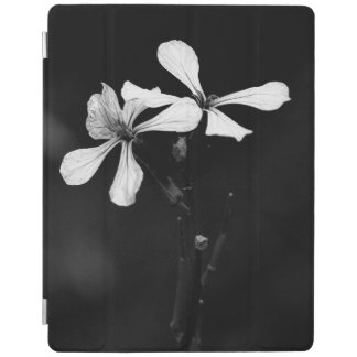 minimal black and white floral iPad smart cover