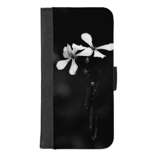 minimal black and white floral iPhone 8/7 plus wallet case