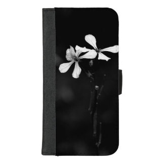 minimal black and white floral iPhone 8/7 plus wallet case
