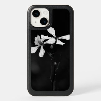 minimal black and white floral OtterBox iPhone 14 case