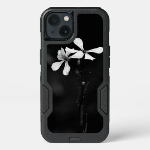 minimal black and white floral iPhone 13 case