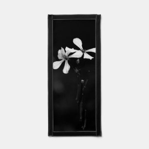 minimal black and white floral pennant