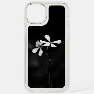 minimal black and white floral iPhone 15 plus case