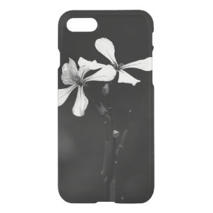 minimal black and white floral iPhone SE/8/7 case