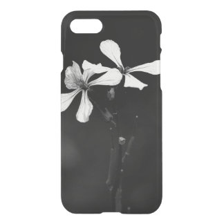 minimal black and white floral iPhone SE/8/7 case