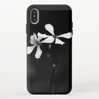 minimal black and white floral iPhone XS max slider case
