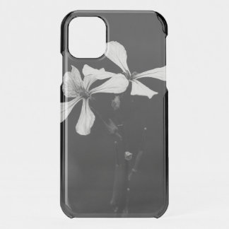 minimal black and white floral iPhone 11 case