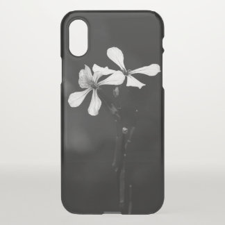 minimal black and white floral iPhone x case