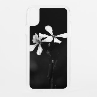 minimal black and white floral iPhone XR case