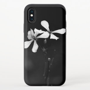 minimal black and white floral iPhone x slider case